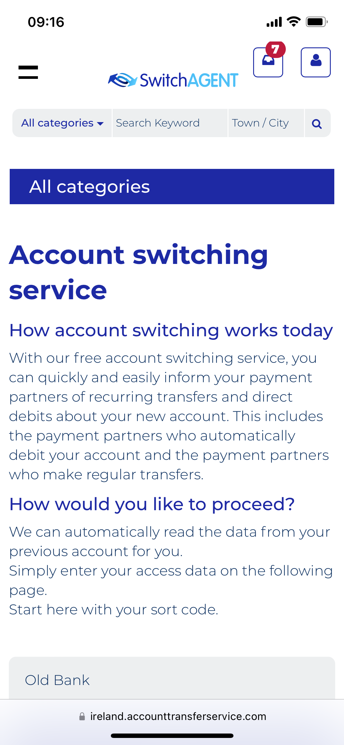 account switching service